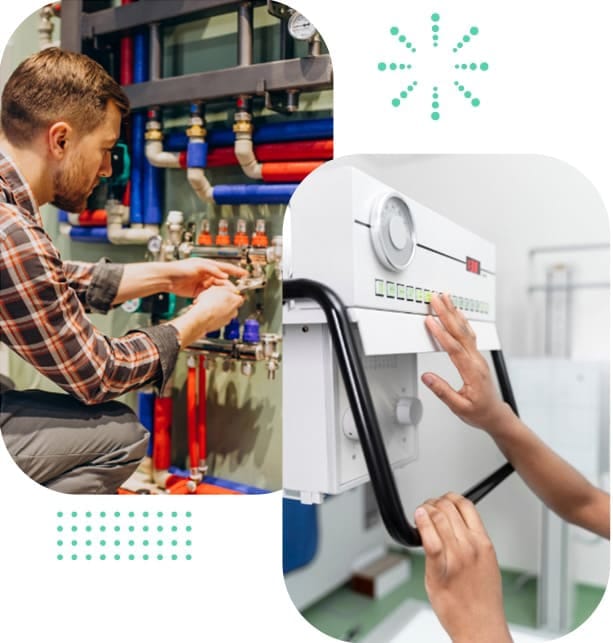 Professional plumber installing LPG boiler system in Glasgow home eligible for LPG boiler grant Glasgow funding